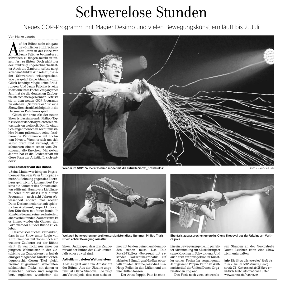 Kritik in der Hannoverschen Allgemeinen Zeitung vom 10.05.2023
